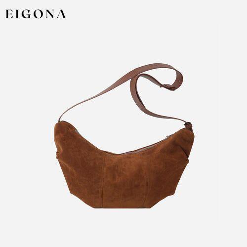 Suede Dumpling Bag Caramel One Size clothes Ship From Overseas Y.P