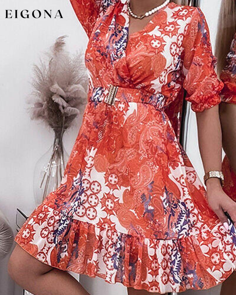 Fashion print elegant dress 23BF Casual Dresses Clothes Dresses SALE Spring Summer