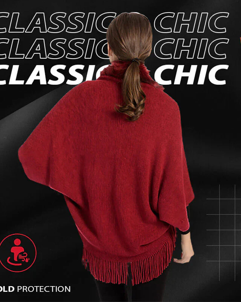 Fashionable Thick Fur Collar Scarf Cloak