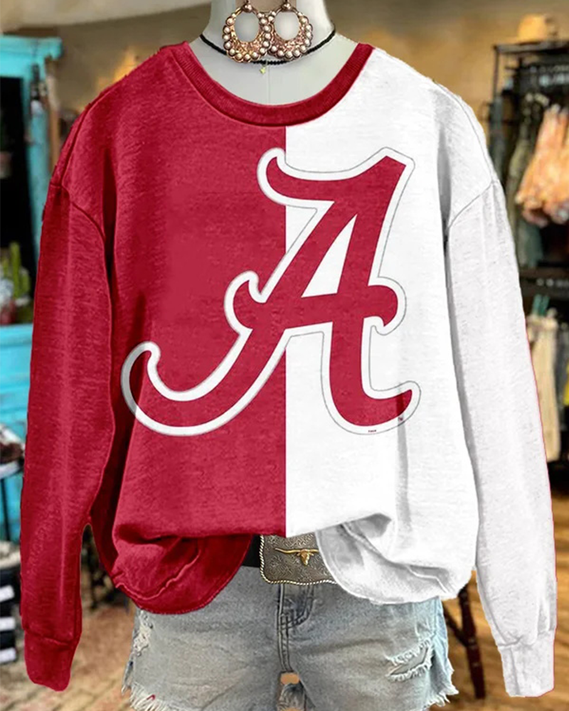 Cozy Alabama Print Sweatshirt sports sweatshirts