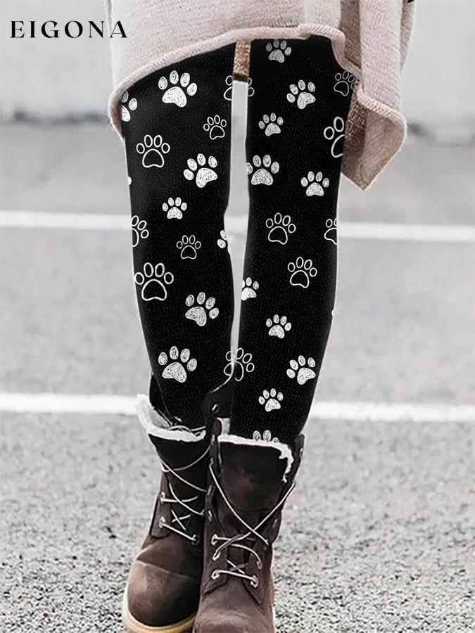 Women's cat paw print leggings