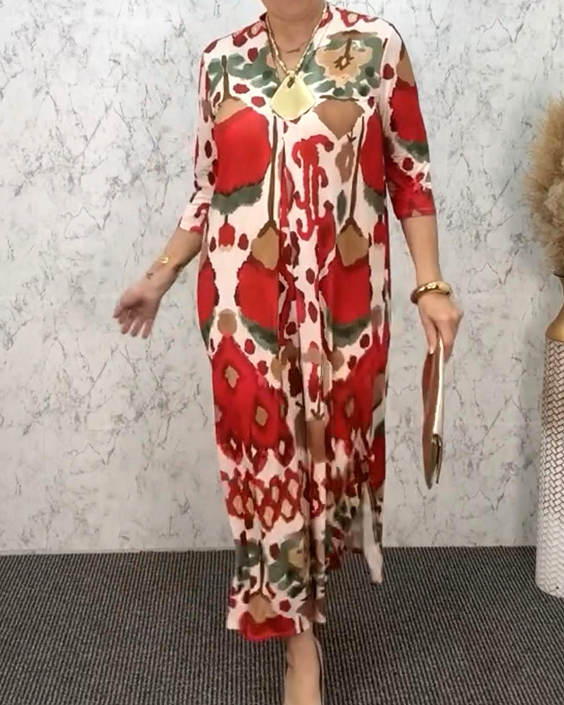 Abito con stampa floreale Temperamento