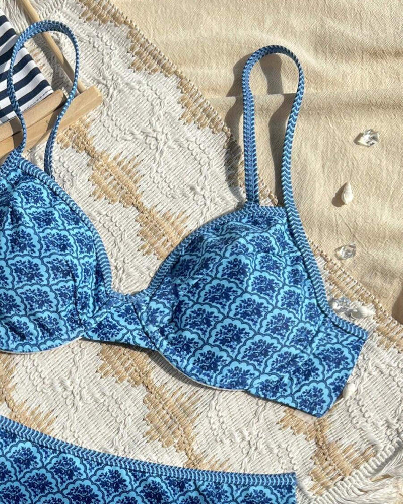 Sexy Bikini mit Straps-Triangel-Print