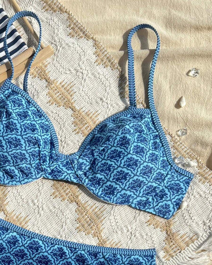 Sexy Bikini mit Straps-Triangel-Print