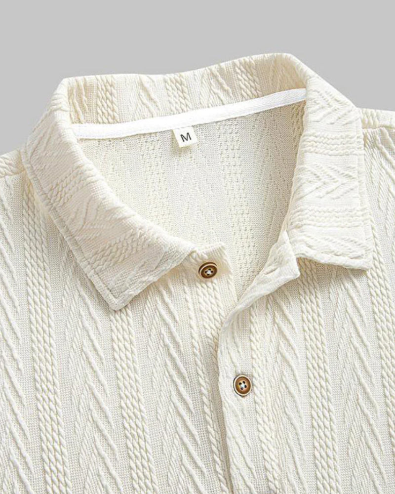 Regular fit plain textured polo shirt blouses & shirts summer