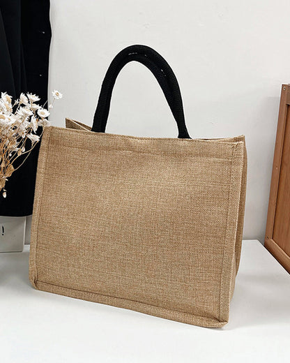 Portable Linen Large Capacity Shoulder Bag