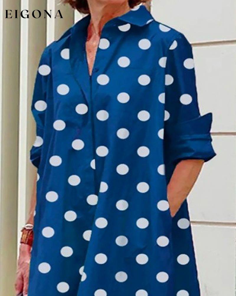 Polka dot print shirt dress 23BF Casual Dresses Clothes Dresses Spring Summer