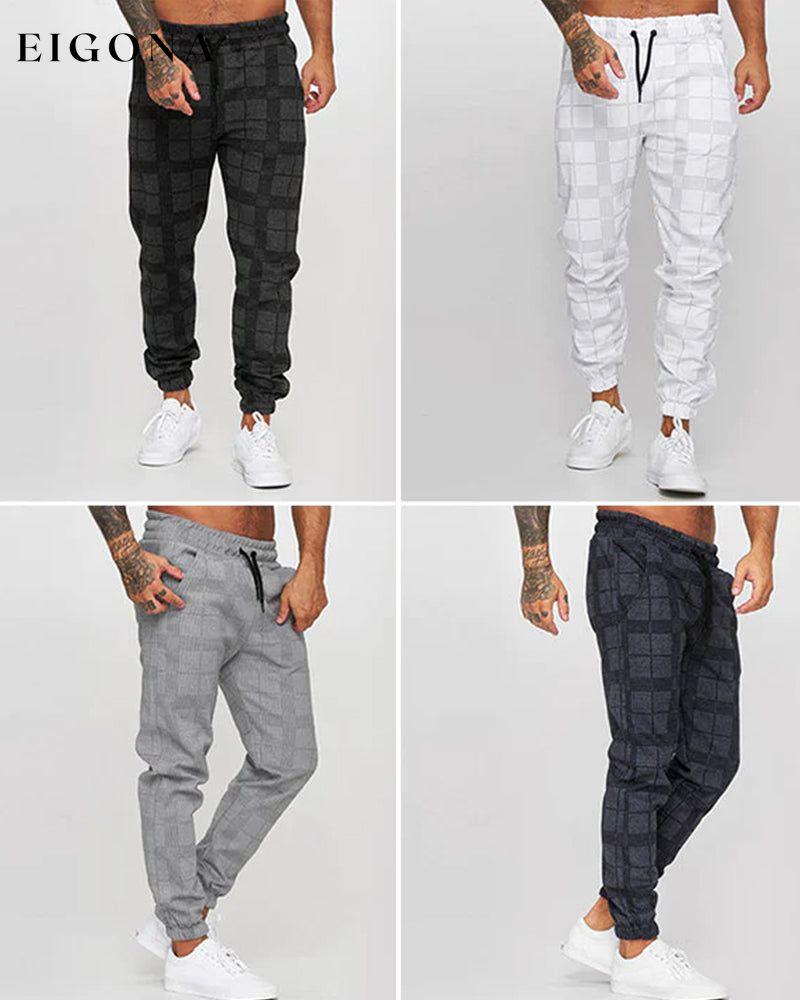 Men's plaid casual pants 2022 F/W 23BF Pants man