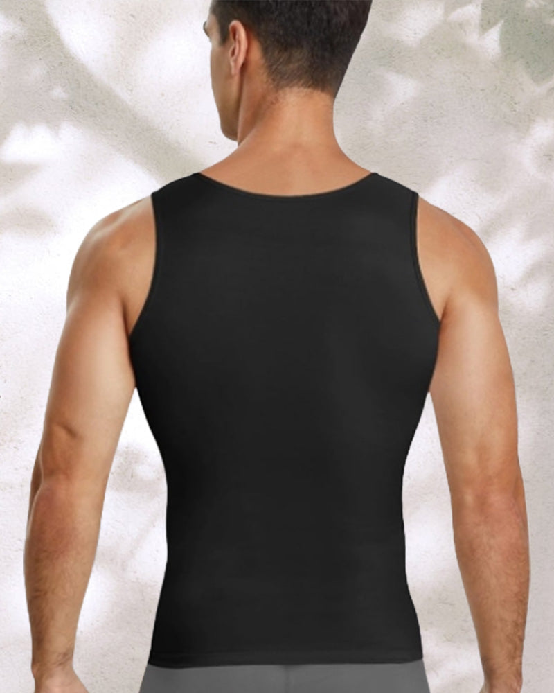 Men's waist solid color tight vest tank tops & camis man