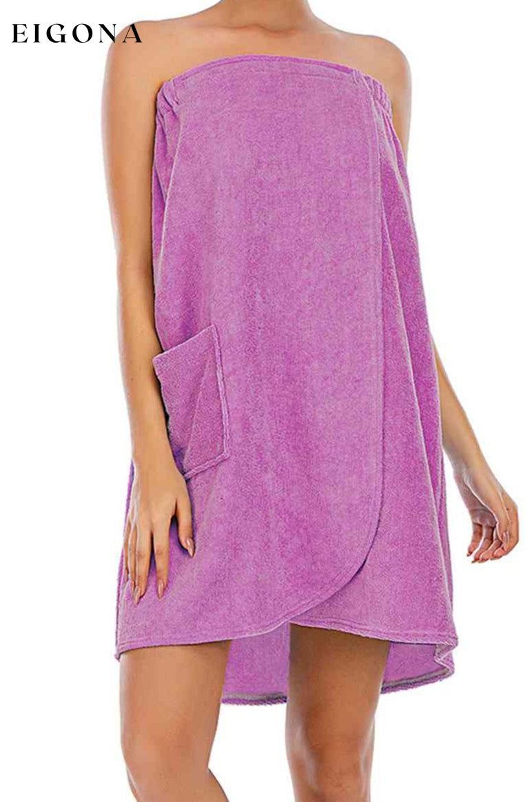 Strapless Robe with pocke clothes H#Y lounge lounge wear loungewear Ship From Overseas