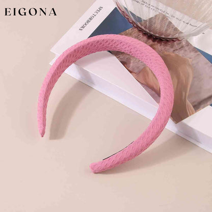 Wide Waffle Headband Cerise One Size clothes G#Y Ship From Overseas