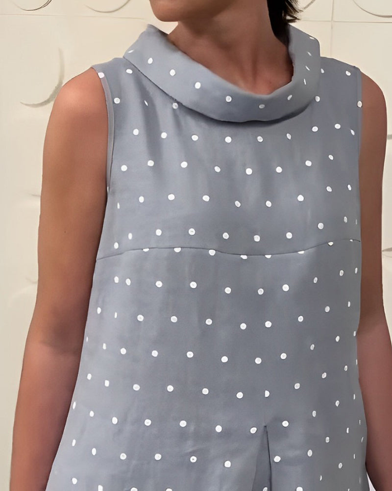 Casual polka dot print sleeveless dress casual dresses summer