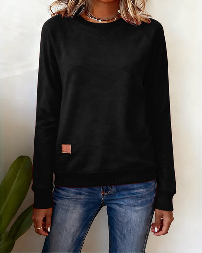 Round Neck Fashionable Casual Sweatshirt