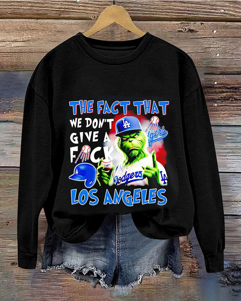 Grinch they hate us because they ain’t us Los Angeles Dodgers Sweatshirt 2024 f/w Grinch MLB sweatshirts