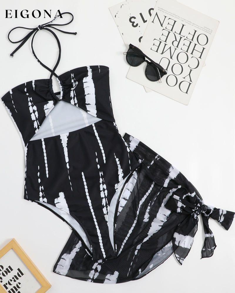 Halter neck one piece bikini two piece set 23BF Bikinis Clothes Spring Summer Swimwear Two-Piece Sets