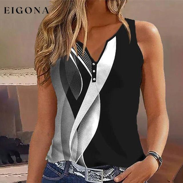 Casual Abstract Print Tank Top best Best Sellings clothes Plus Size Sale tops Topseller
