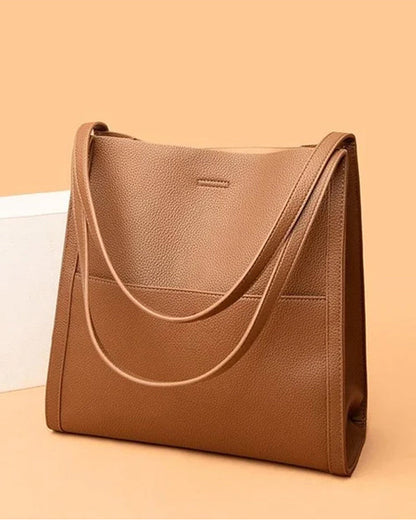 Solid color simple shoulder bag