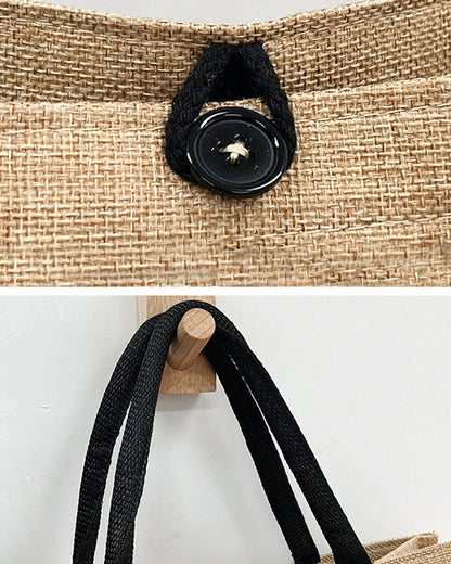 Portable Linen Large Capacity Shoulder Bag