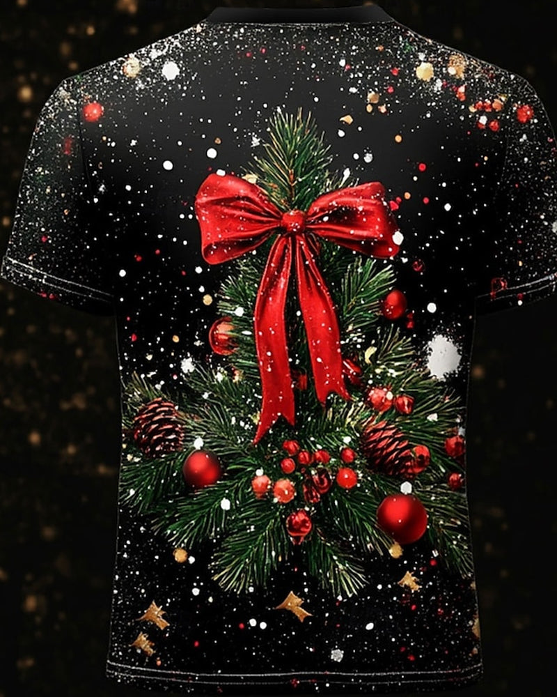 Men's Christmas Christmas Snowflake Pattern T-shirts 2024 f/w christmas spring summer t-shirts