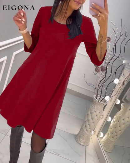 Solid color dress with bow at back 2023 f/w 23BF casual dresses Clothes Dresses spring