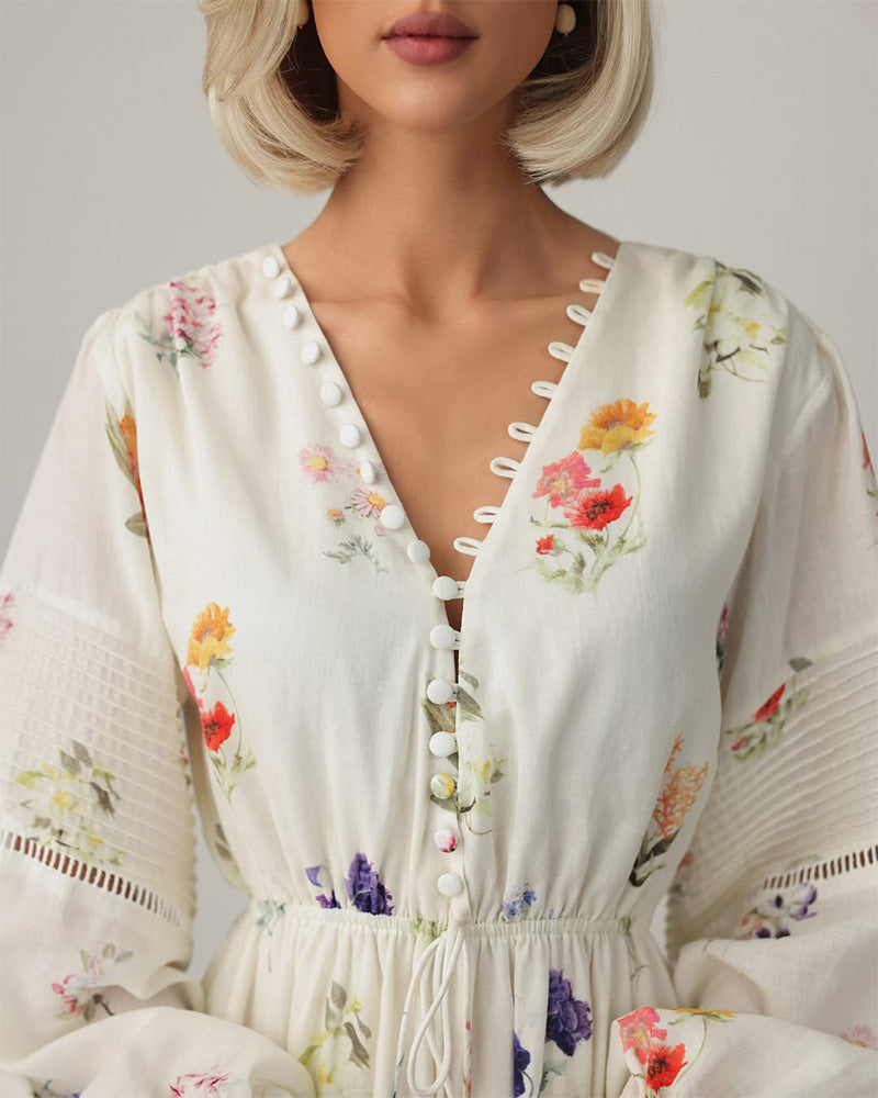 Lässiges Kleid mit einreihiger Taille