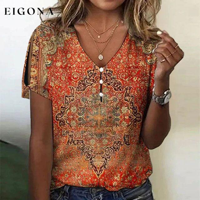 Vintage Ethnic Style Blouse best Best Sellings clothes Plus Size Sale tops Topseller
