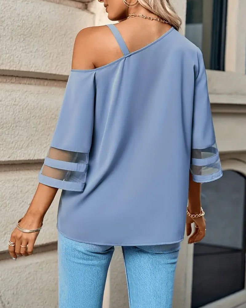 Sexy und modische Off-Shoulder-Bluse