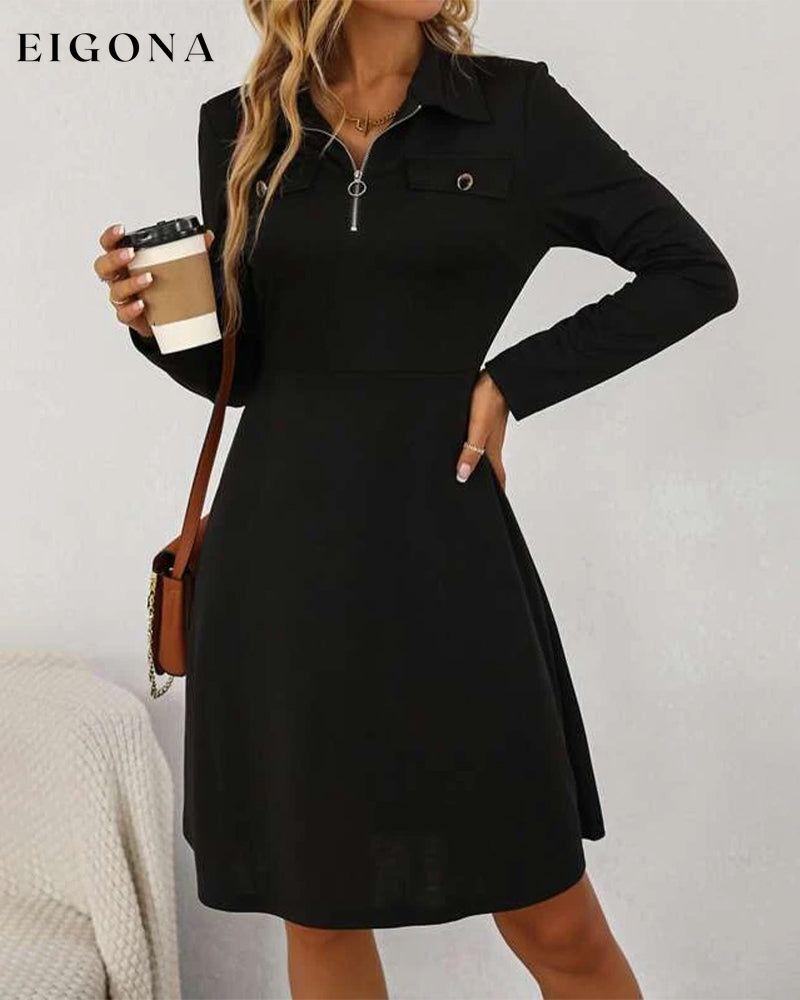 Lapels Elegant Knee-Length Dress 2023 f/w 23BF casual dresses Clothes Dresses spring