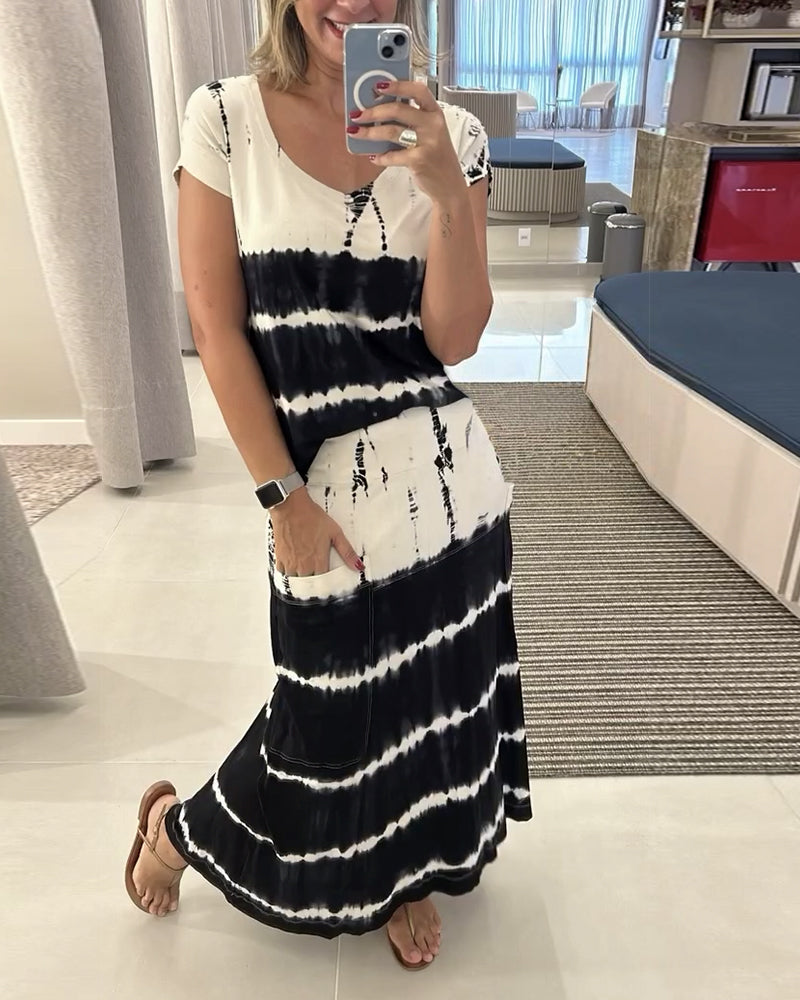 Lässiges Rockset mit Kontrastfarbverlauf