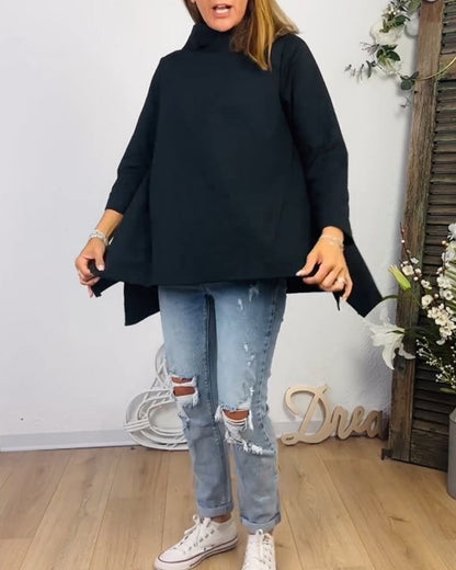 Casual Round Neck Long Sleeve Top 2023 f/w 202466 23BF blouse&shirts Blouses & Shirts spring