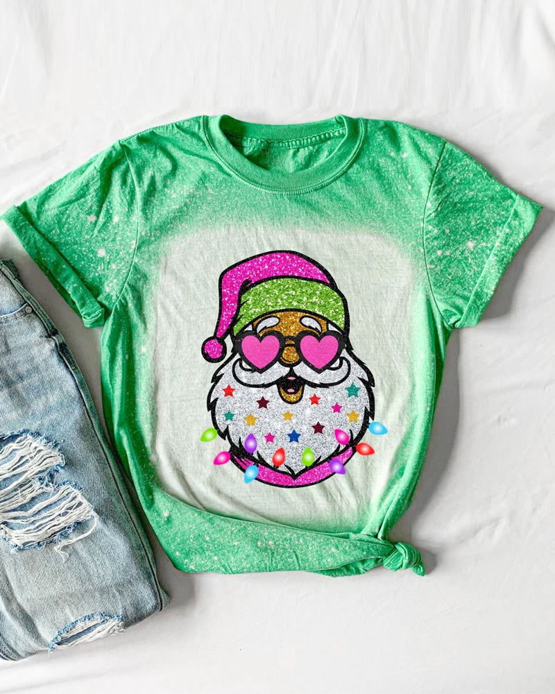 Round neck Santa Claus print T-shirt 2024 f/w christmas spring summer t-shirts