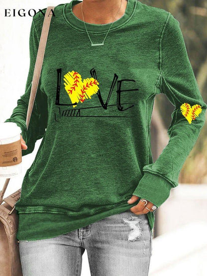 Women's Softball lover Sweatshirt ball print