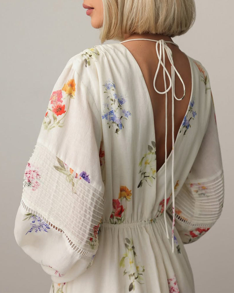 Lässiges Kleid mit einreihiger Taille