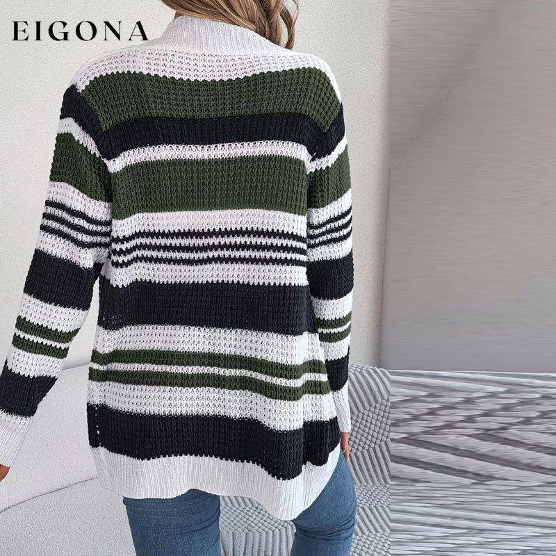 Casual Striped Knitted Cardigan best Best Sellings cardigan cardigans clothes Sale tops Topseller