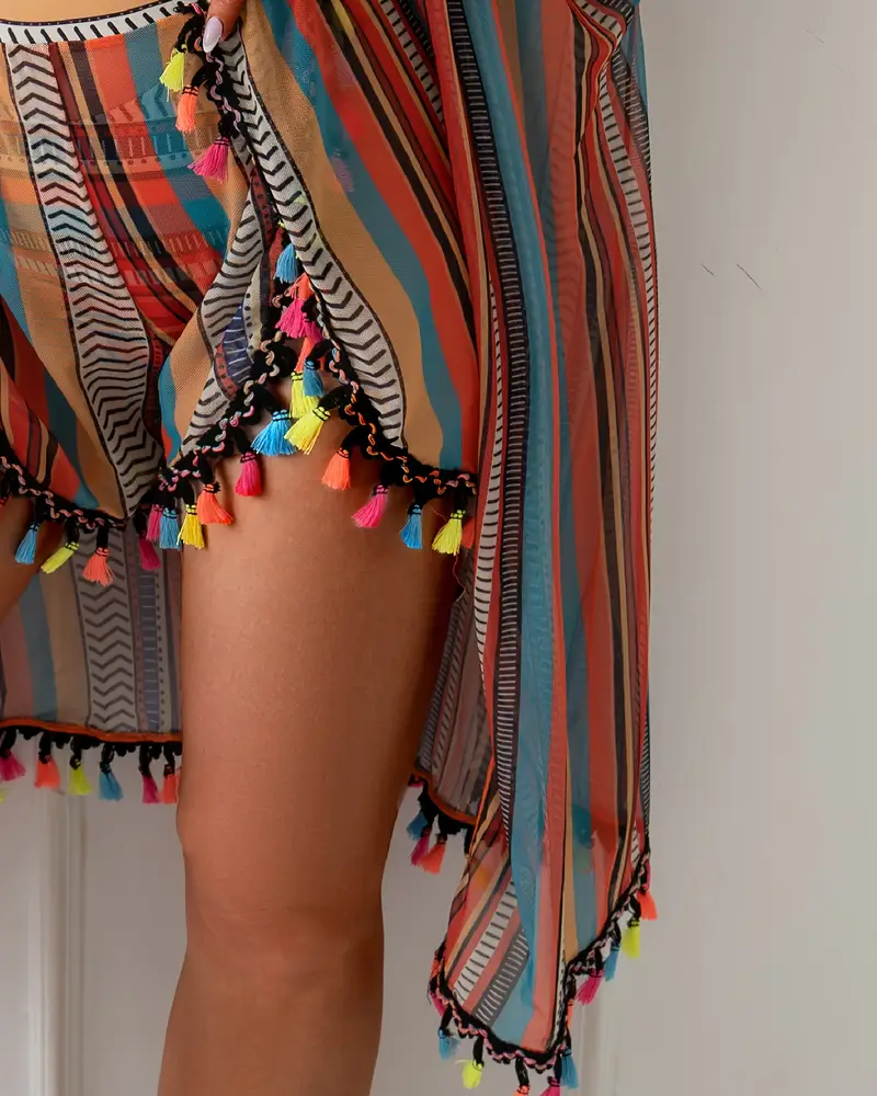 Costume da bagno con reggiseno a righe