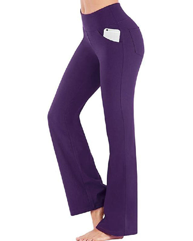 Women's High Waist and Flared Leg Yoga Pants
