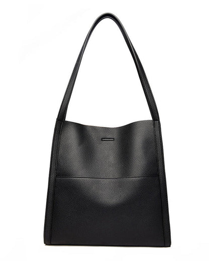 Solid color simple shoulder bag