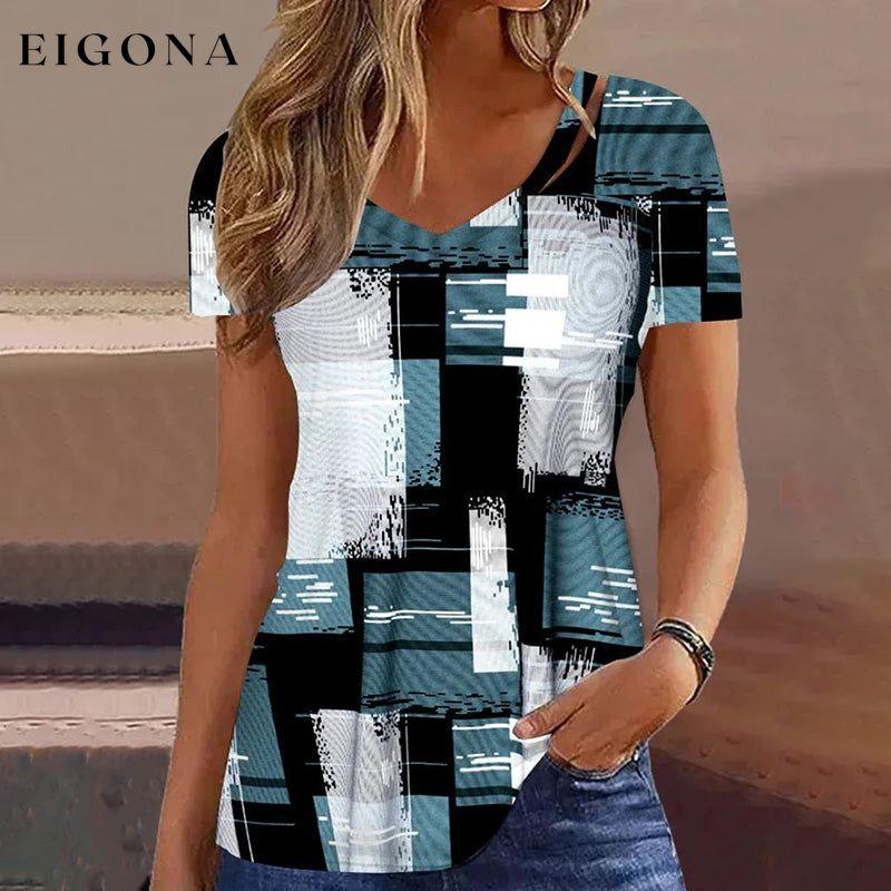 Casual Geometric Print T-Shirt best Best Sellings clothes Plus Size Sale tops Topseller