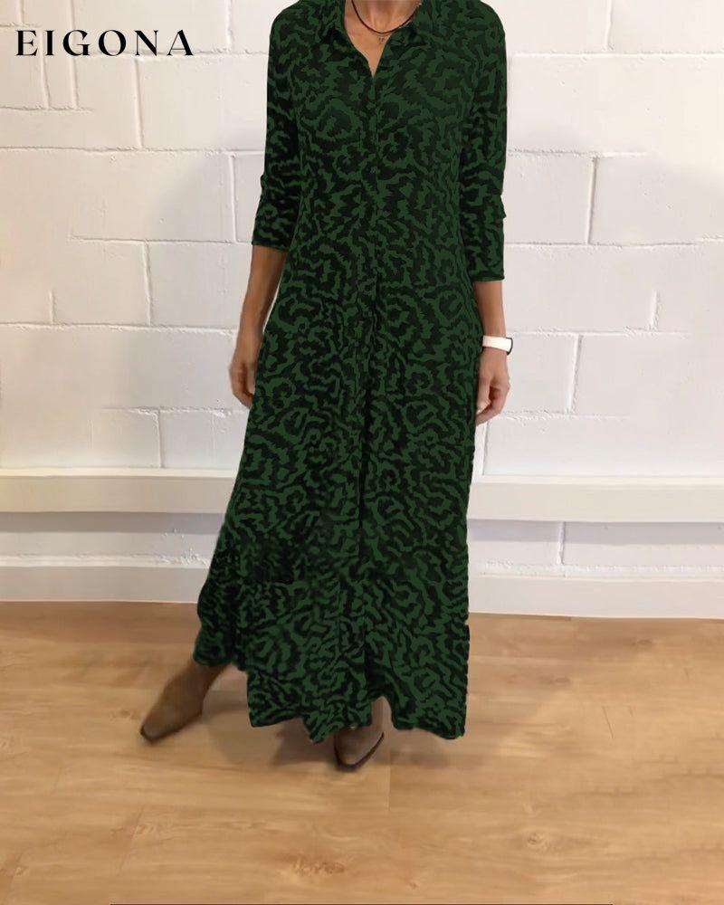 Elegant Long Dress Green 2023 f/w 23BF casual dresses Clothes Dresses spring