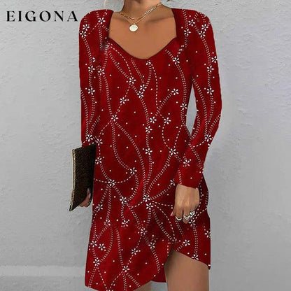 Elegant Floral Print Dress best Best Sellings casual dresses clothes Plus Size Sale short dresses Topseller