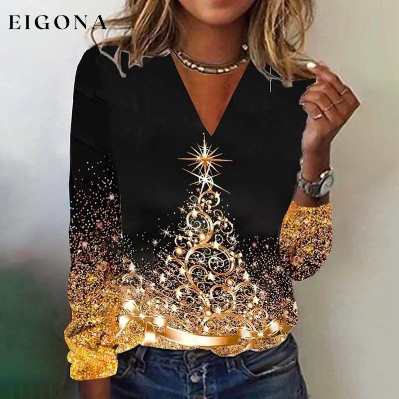 Casual Christmas T-Shirt best Best Sellings clothes Plus Size Sale tops Topseller