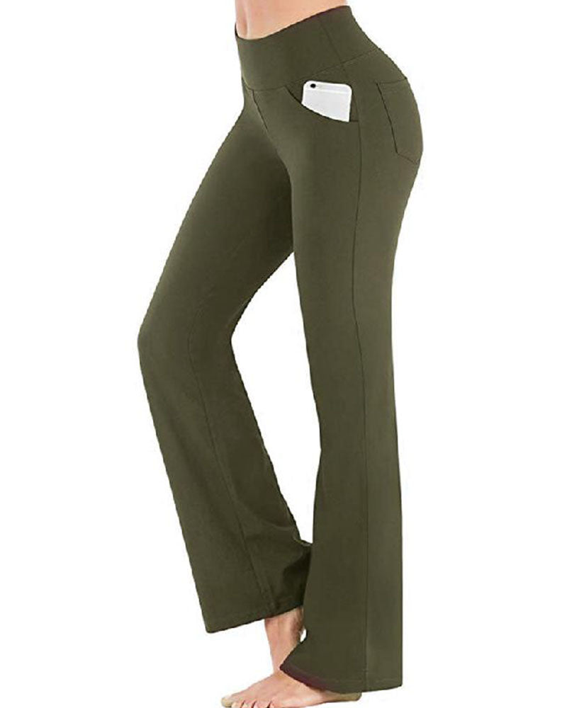 Women's High Waist and Flared Leg Yoga Pants