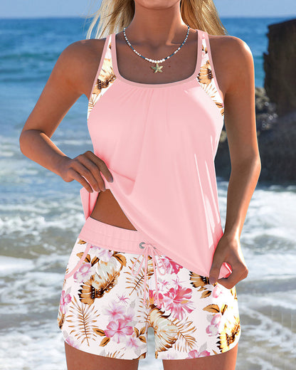 Plant Leaf Boyshort Tankini