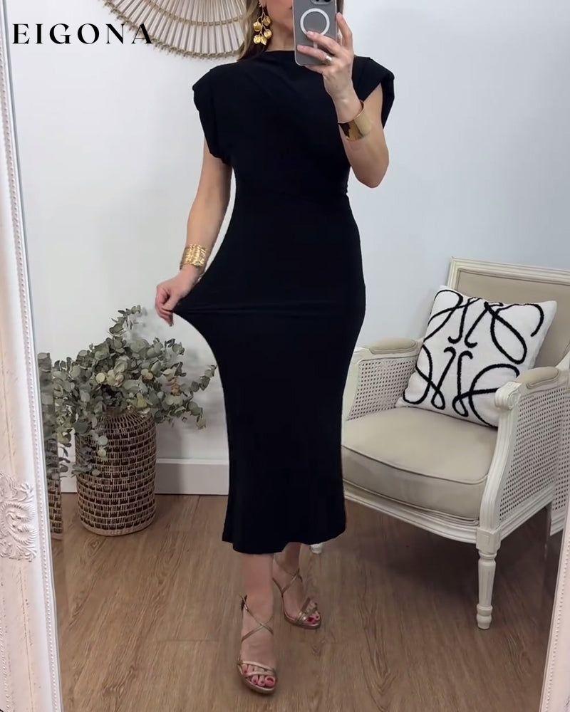 Sleeveless solid color elegant long dress casual dresses party dresses summer