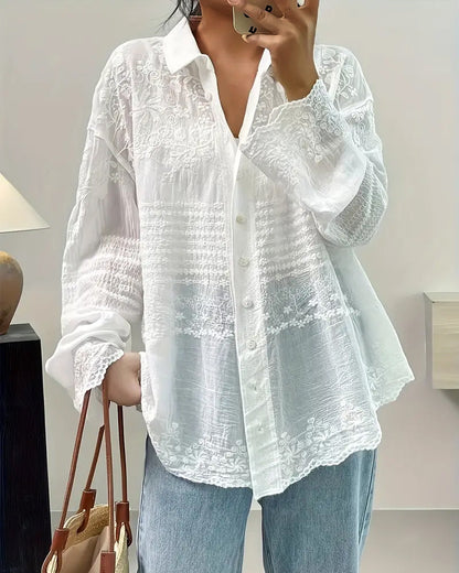 Spitzenhemd mit französischem Revers