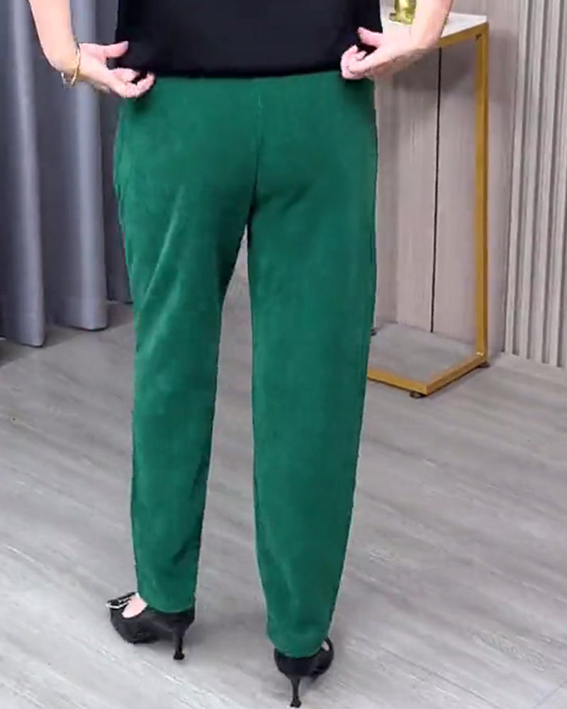 Solid Color Stretch Skinny Pants