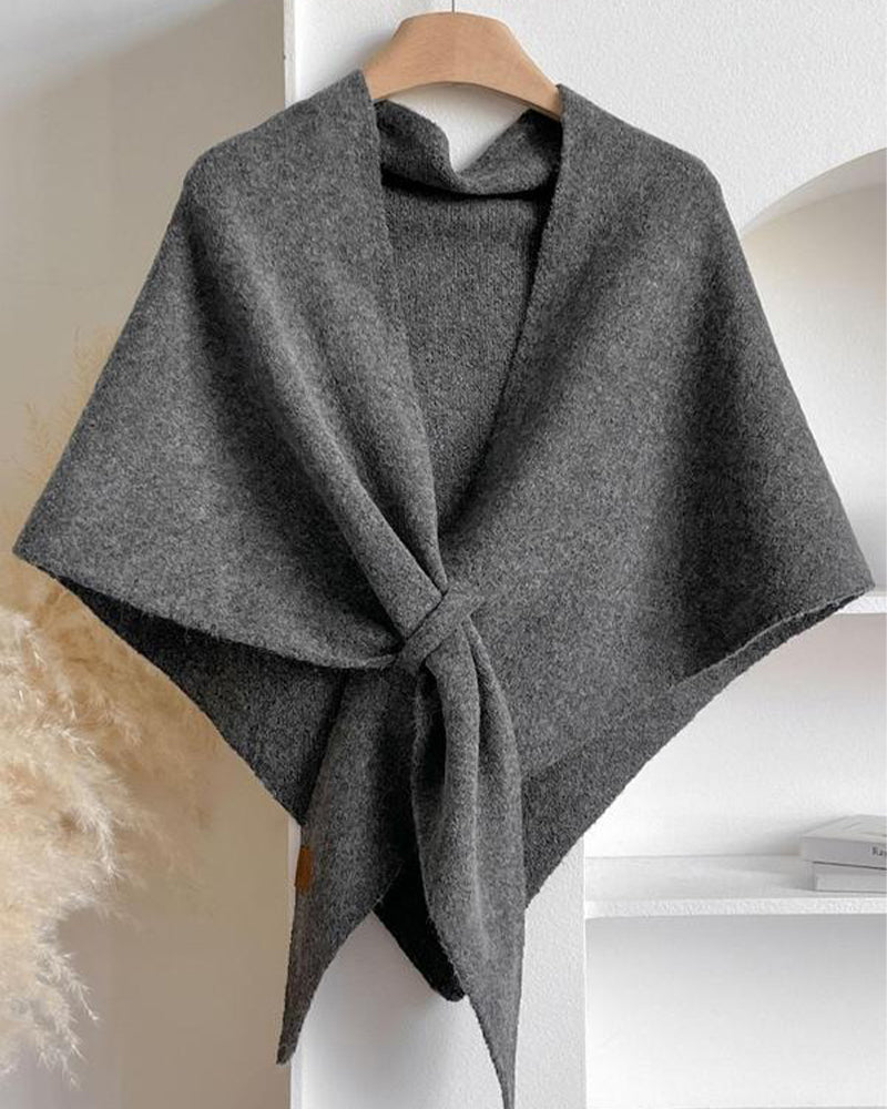 Fashion Solid Triangle Shawl Cloak