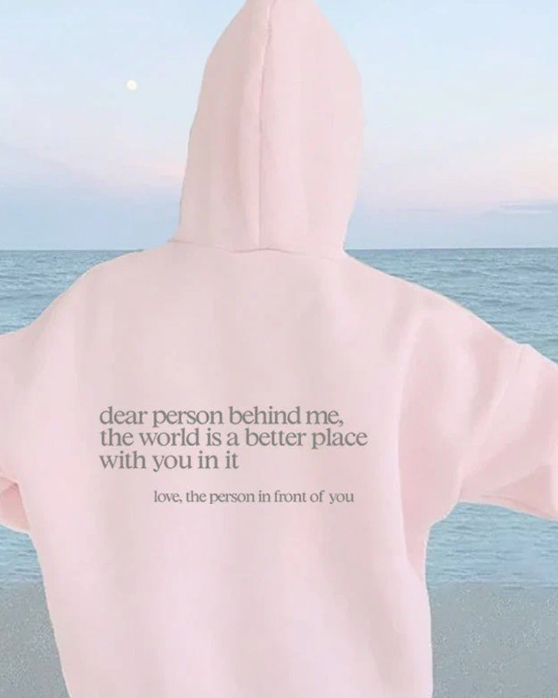 Dear Person Behind Me' Sweatshirt 2024 f/w hoodies spring