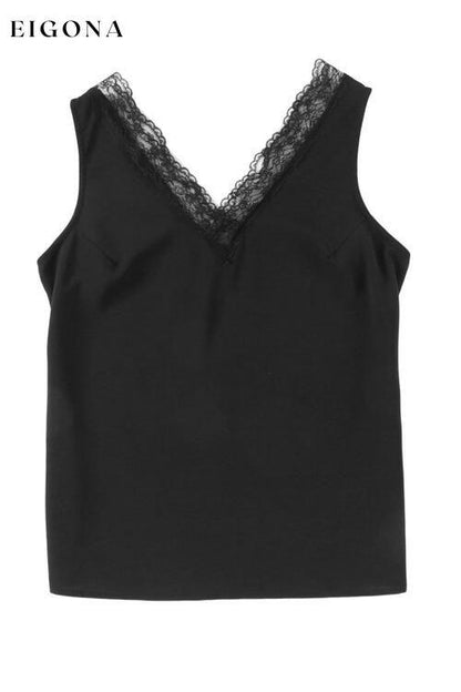 Lace Detail V-Neck Tank clothes Ship From Overseas SYNZ