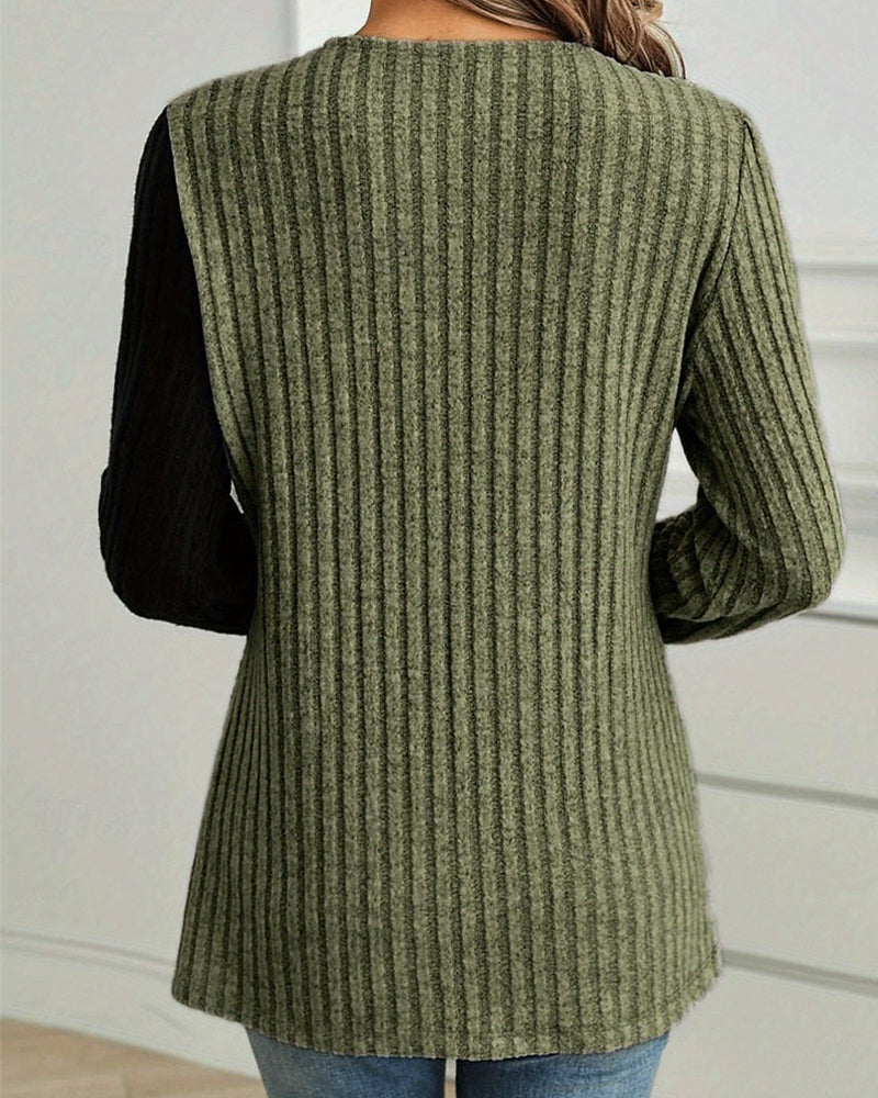 Slim Fit Bluse mit Spitzeneinsatz